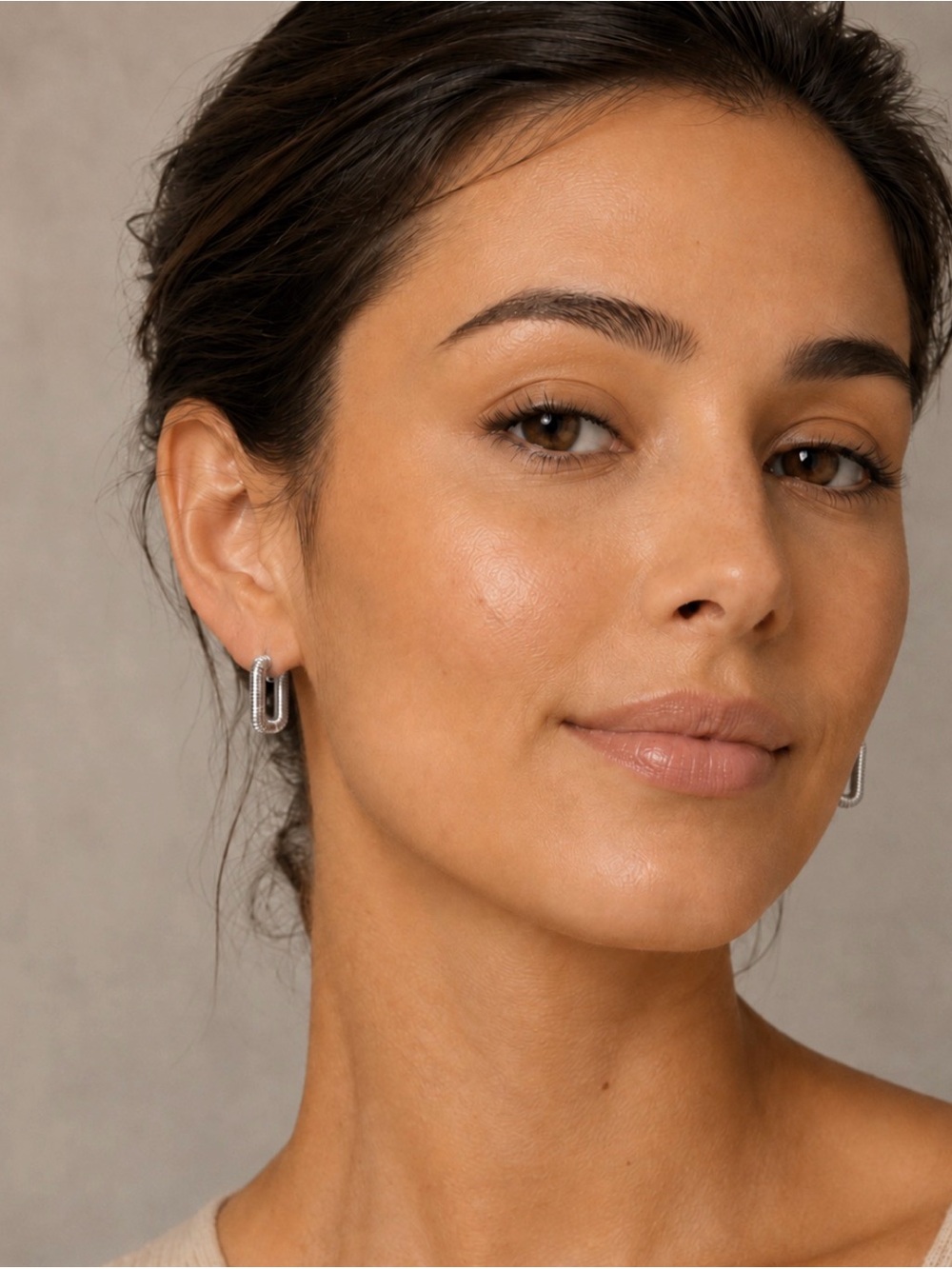 Mejuri Ribbed Oversized Hoops — Sterling Silver